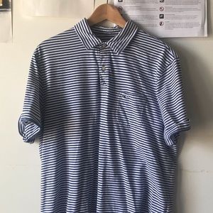 Vineyard Vines striped white navy polo shirt